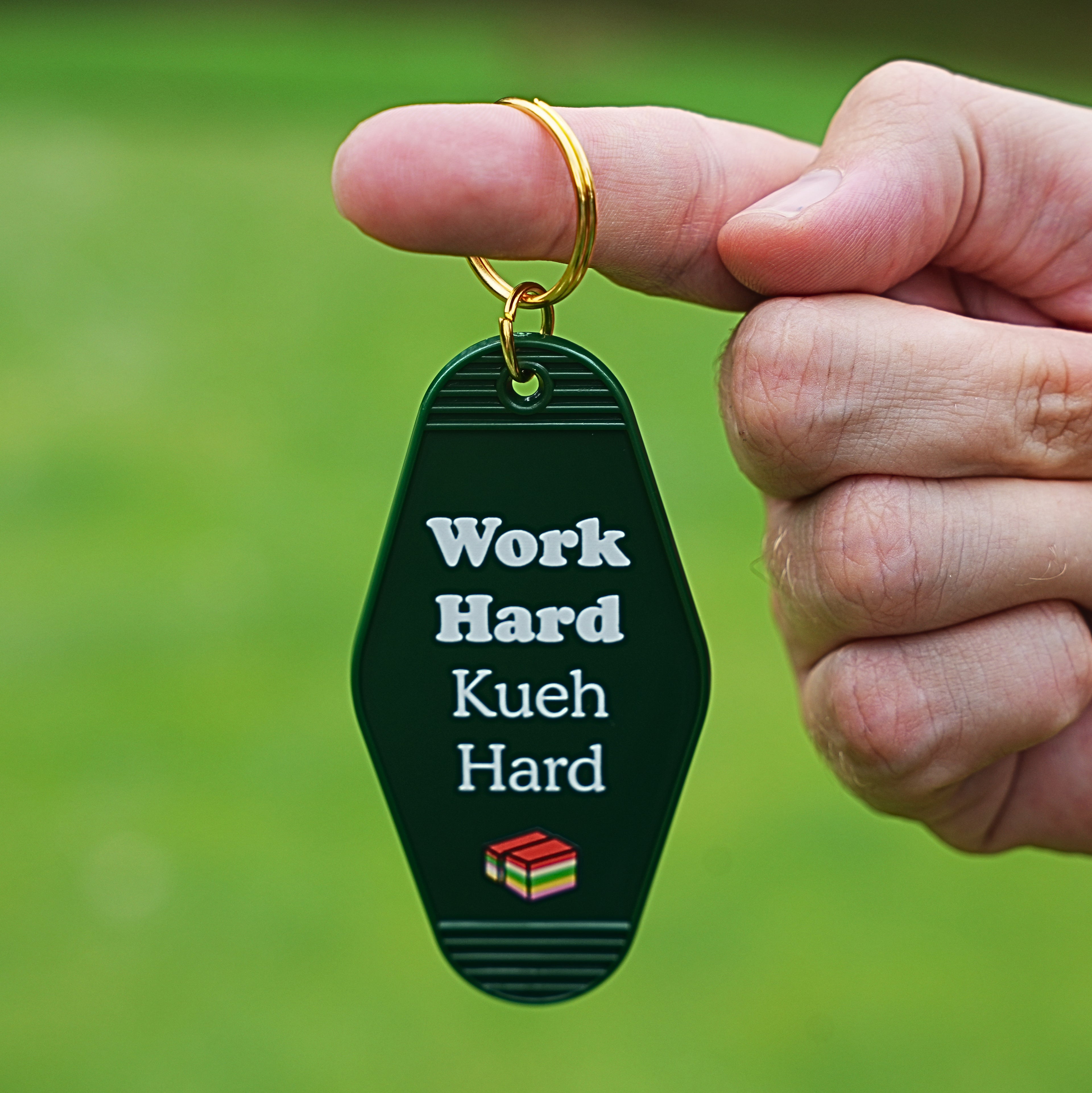 Bag Tag Work Hard Kueh Hard